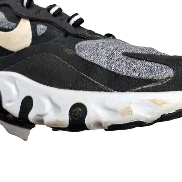 NIKE Air Max 270 React Black Vast Grey Size 4 - Picture 13 of 16